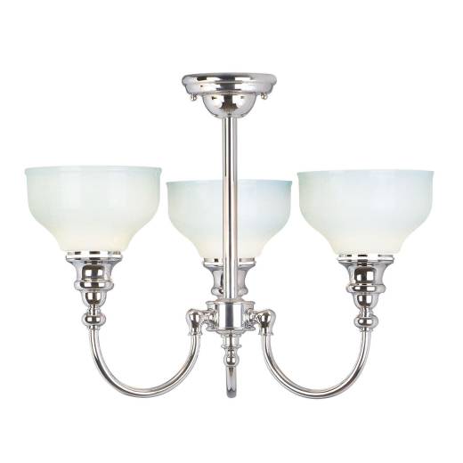 Stilvolle Badlampe LED Chrom Weiß IP44 Decke