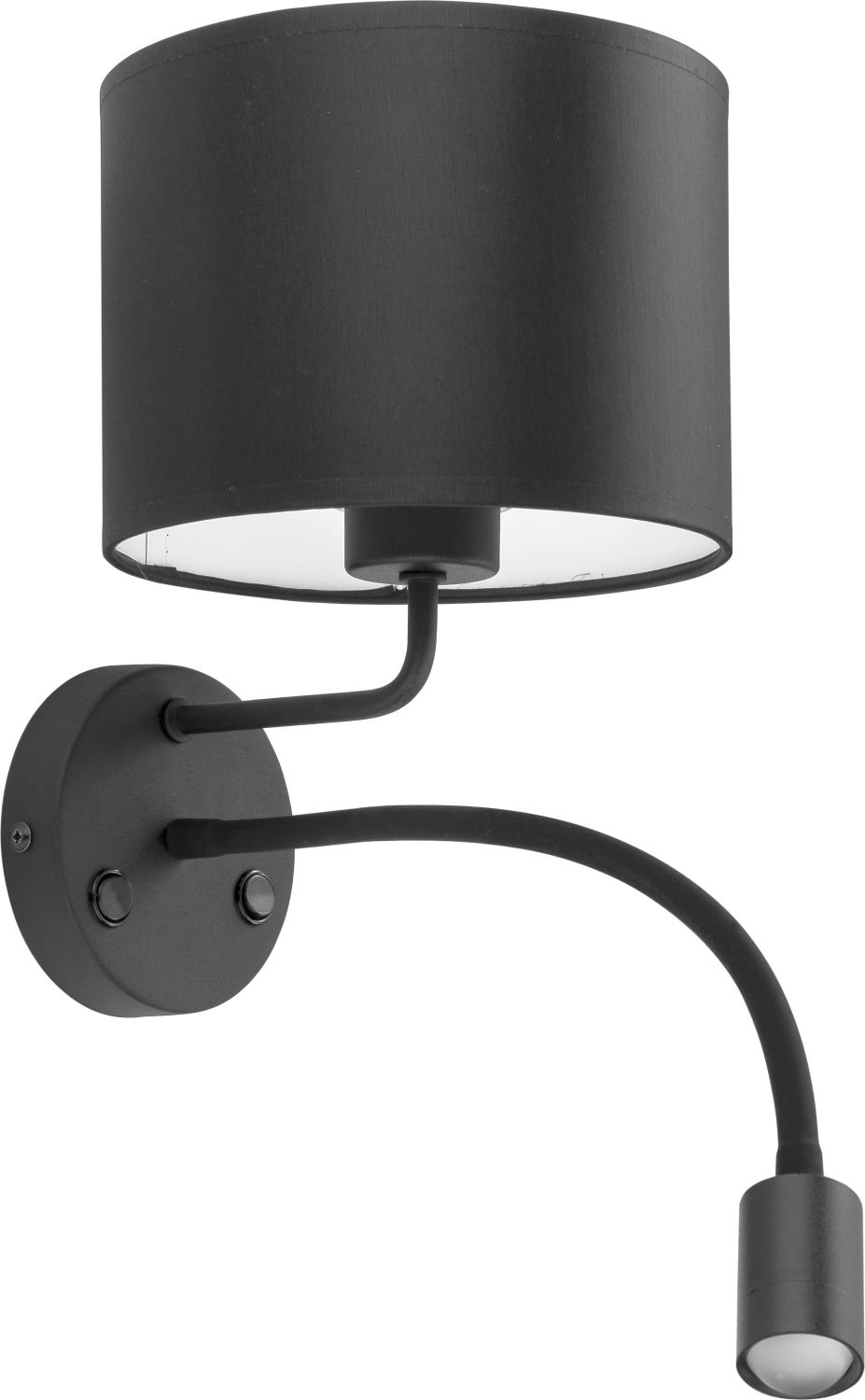 Wandlampe mit LED Leselicht Schwarz Bett Leuchte Wandlampe mit LED Leselicht Schwarz Bett Leuchte