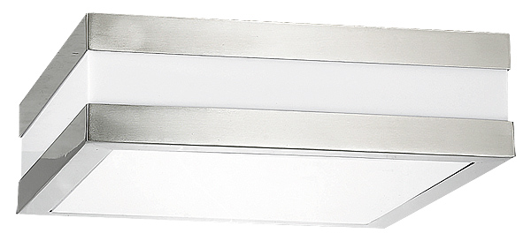 Eckige Deckenleuchte für Außen Silber Weiß L29cm Eckige Deckenleuchte für Außen Silber Weiß L29cm