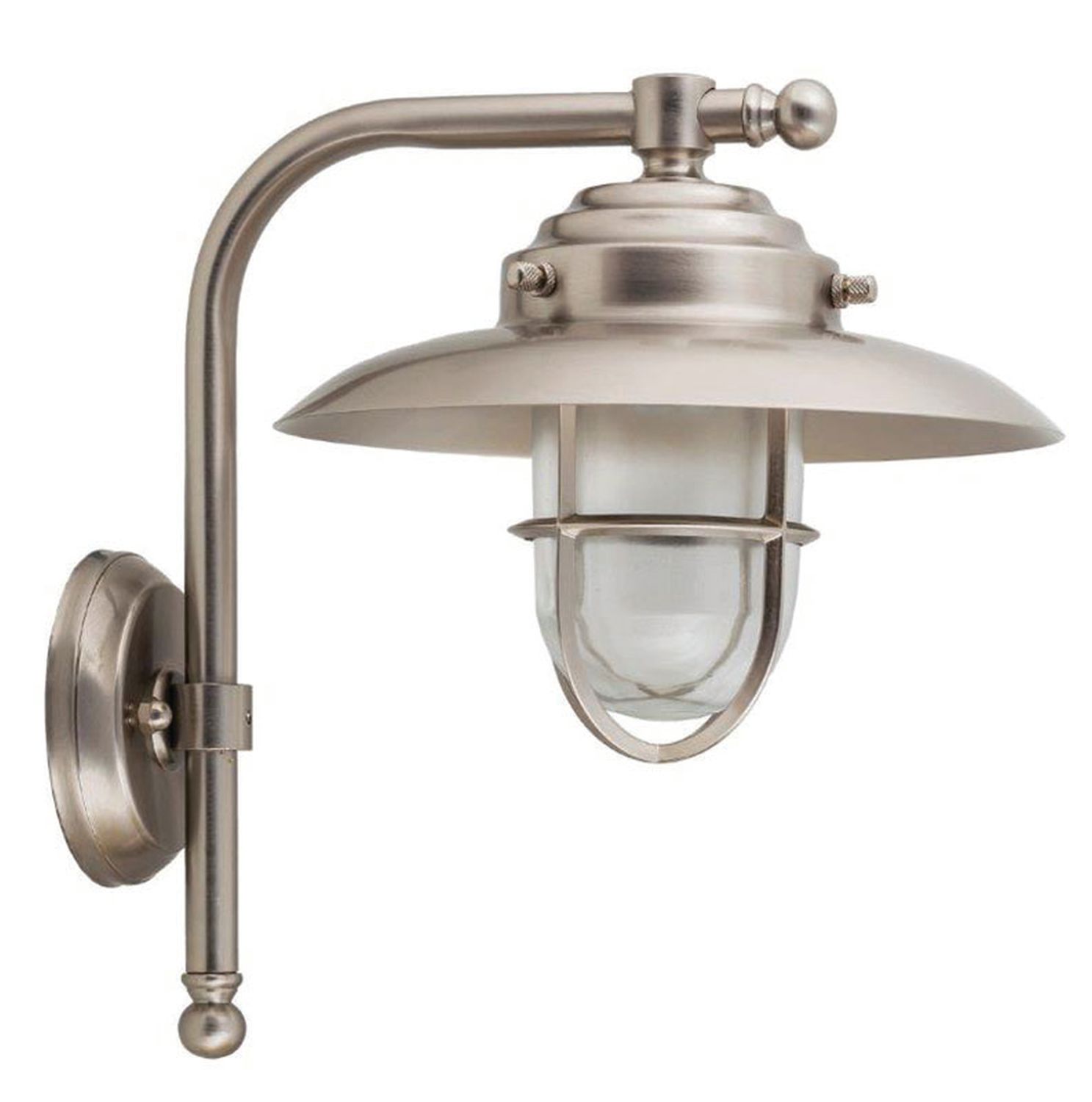 Wandleuchte aus Messing IP43 Maritim in Nickel Wandleuchte aus Messing IP43 Maritim in Nickel