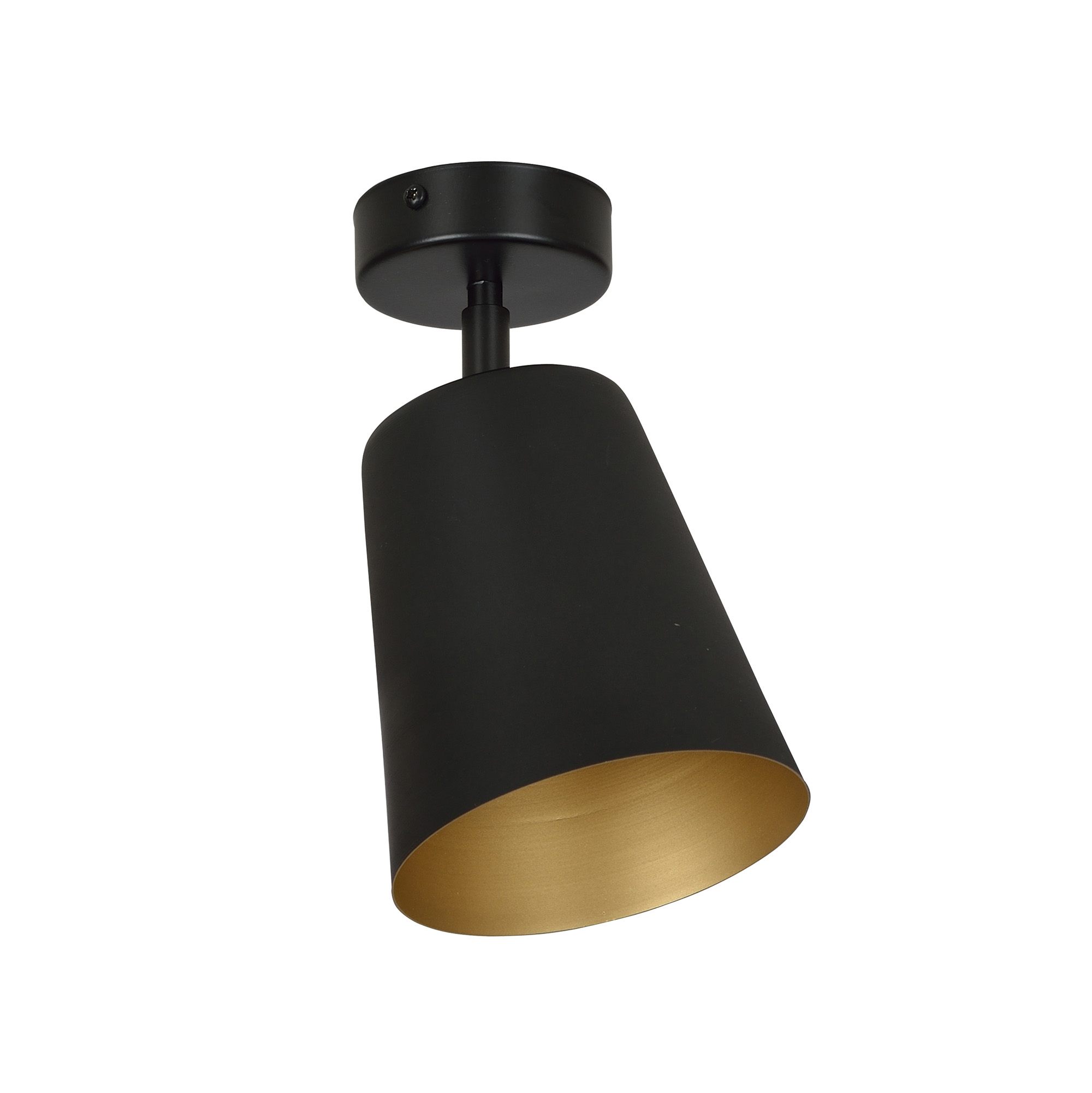 Deckenstrahler Schwarz Gold Retro flexibel E27 Deckenstrahler Schwarz Gold Retro flexibel E27