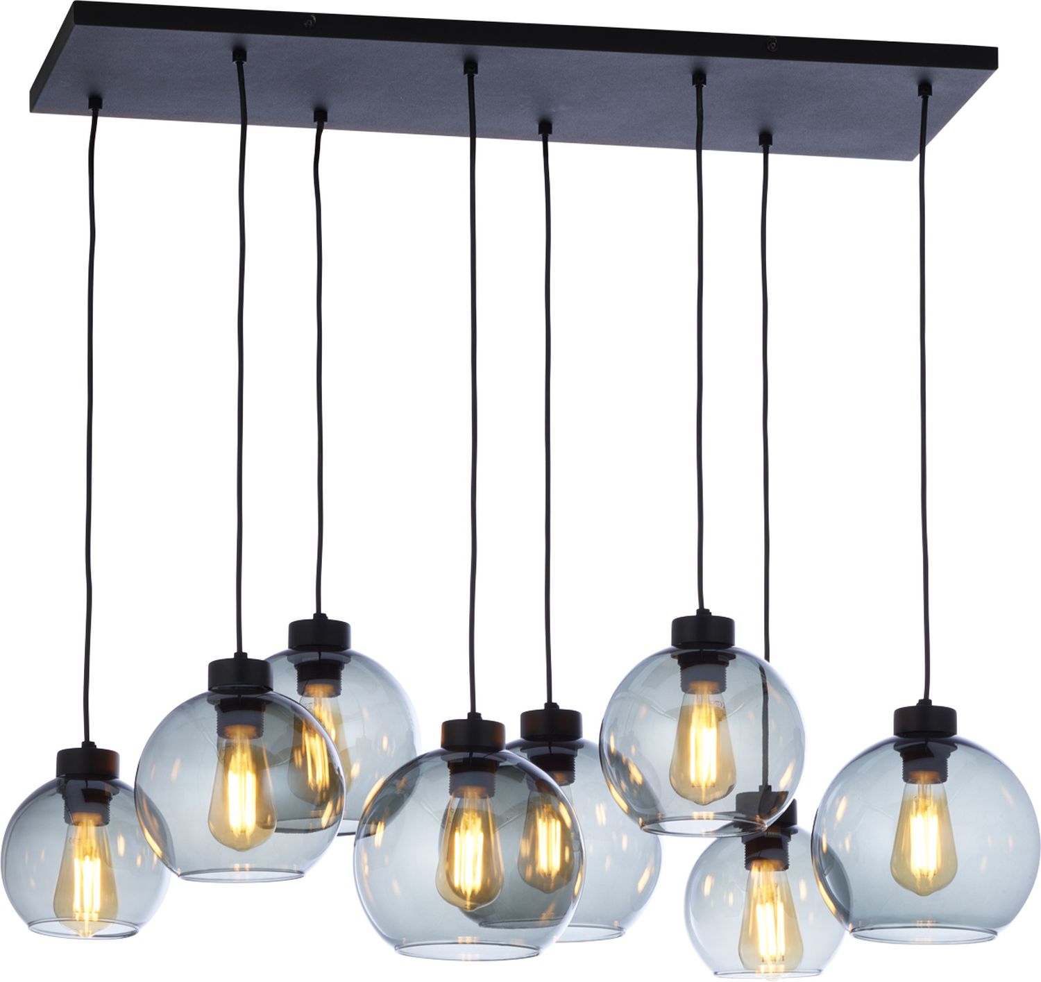 Pendelleuchte Schwarz Graphit 8xE27 Esstisch Lampe Pendelleuchte Schwarz Graphit 8xE27 Esstisch Lampe