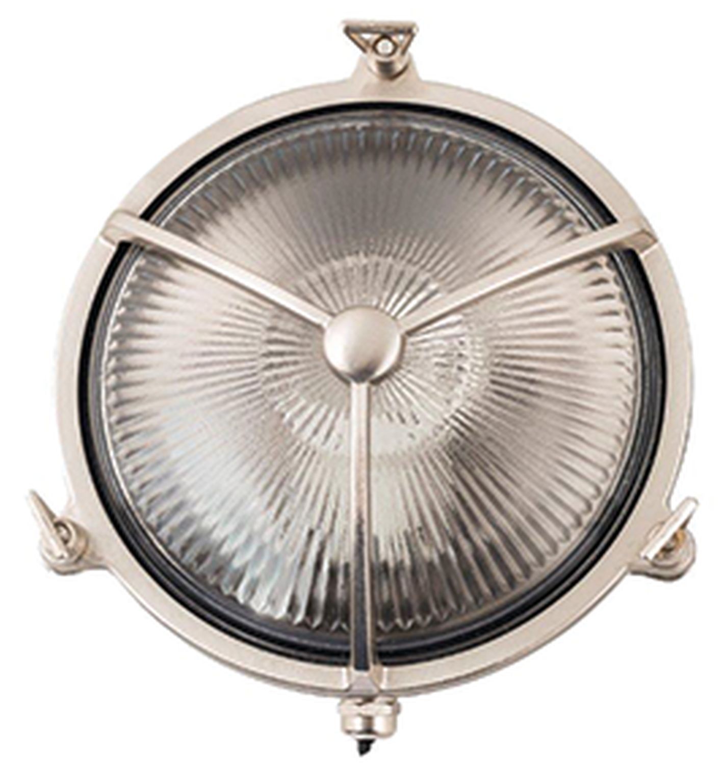 Außenwandleuchte Rund Nickel Echt-Messing Maritim Außenwandleuchte Rund Nickel Echt-Messing Maritim