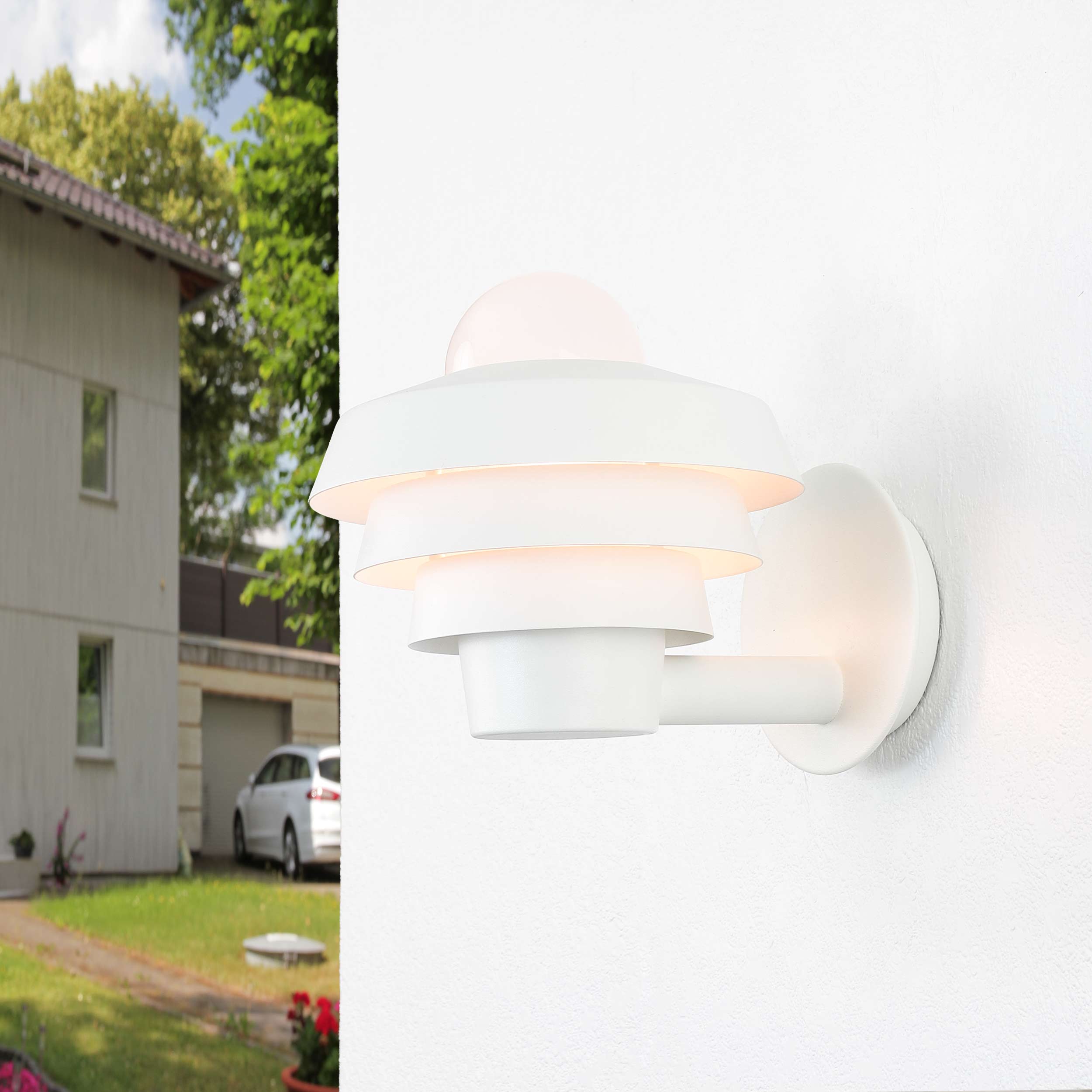 Moderne Aussenleuchte ELEMENTS Laterne weiß IP44 Moderne Aussenleuchte ELEMENTS Laterne weiß IP44