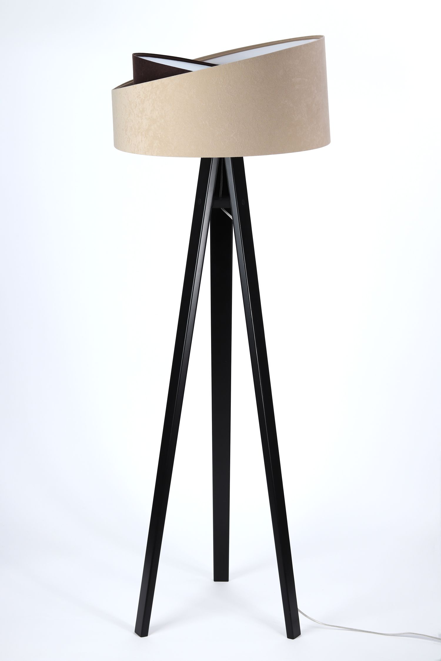 Stehlampe SONYA Beige Braun Holz 145cm Wohnzimmer Stehlampe SONYA Beige Braun Holz 145cm Wohnzimmer