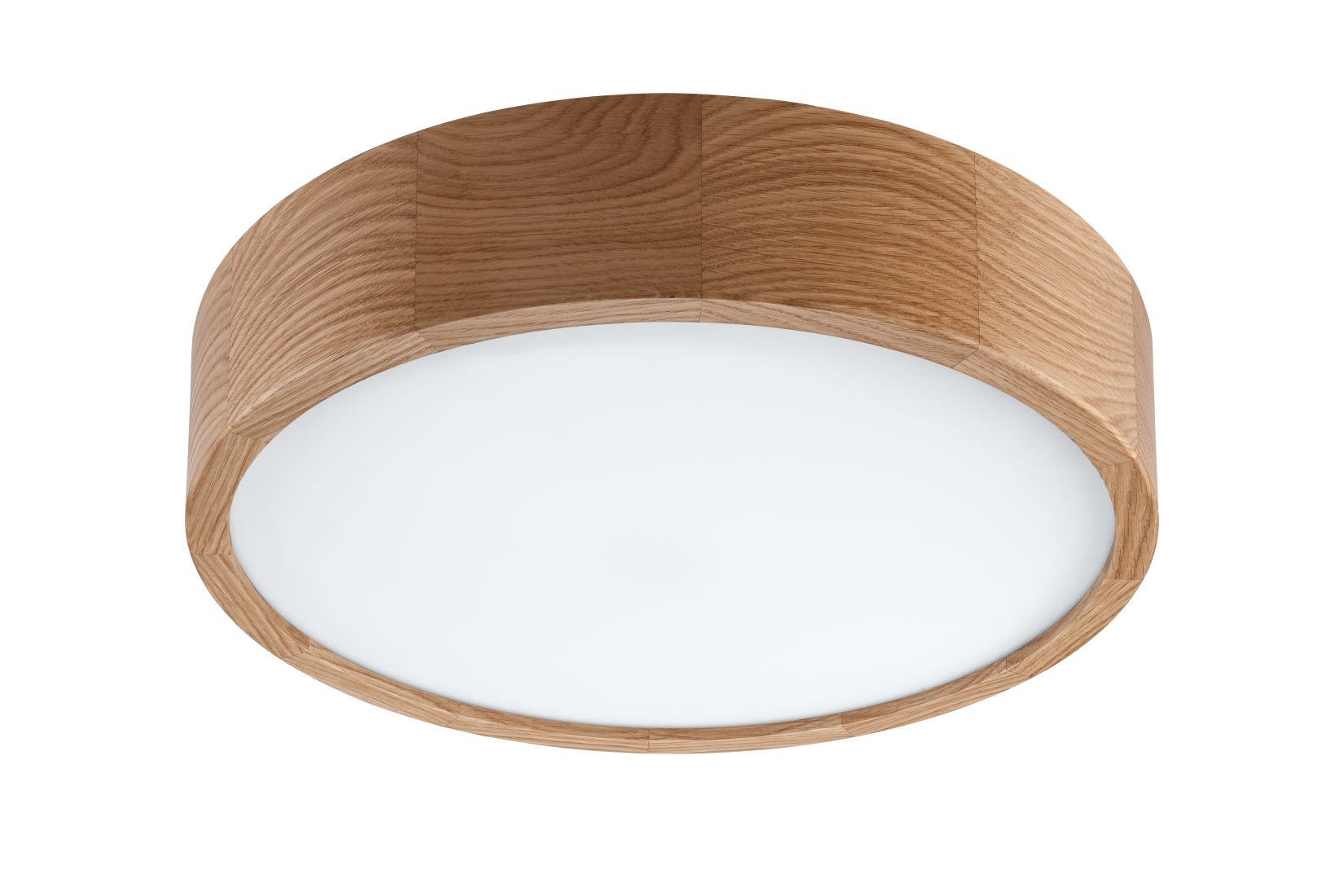 Wohnliche LED Deckenleuchte ARBARO in Eiche rund Wohnliche LED Deckenleuchte ARBARO in Eiche rund