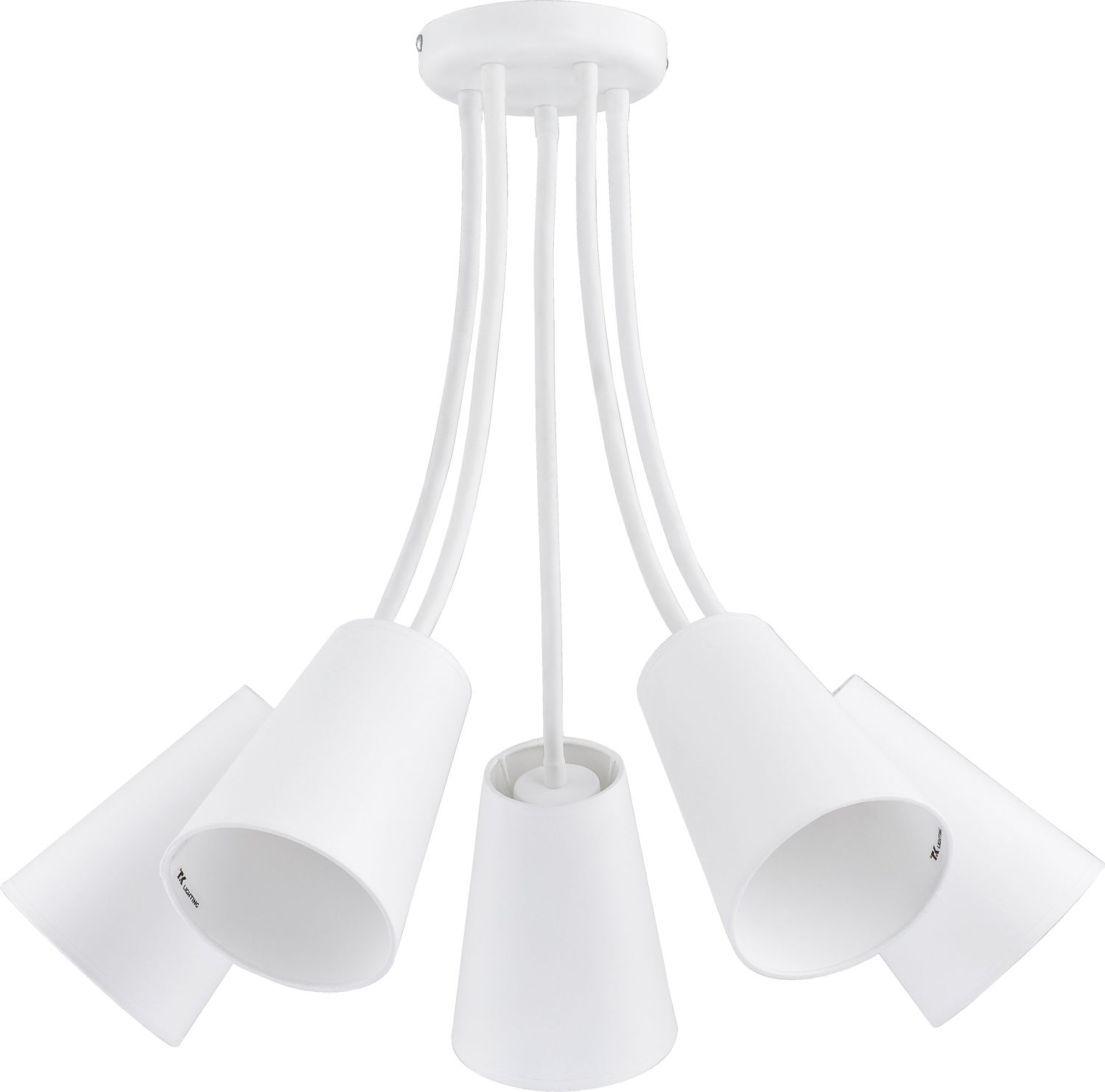 Moderne Deckenleuchte 3-flmg Weiß Metall flexibel Moderne Deckenleuchte 3-flmg Weiß Metall flexibel