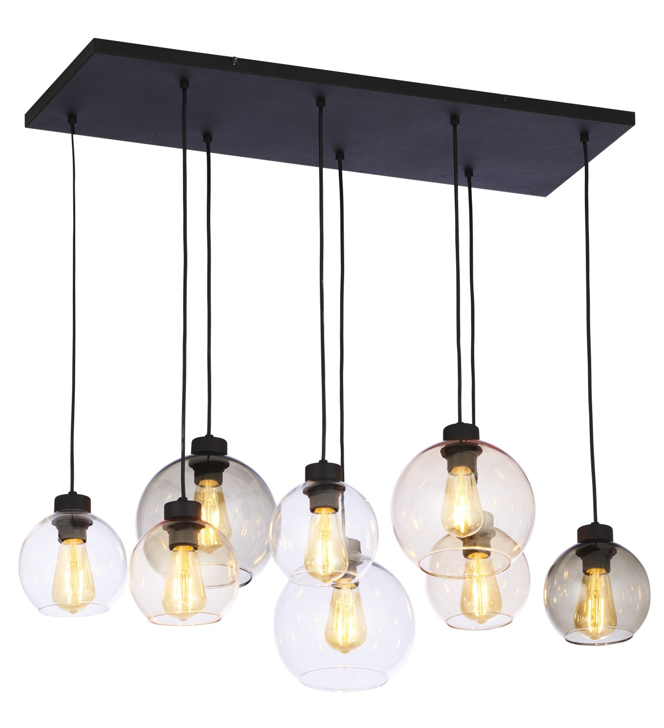 Pendelleuchte KALETE Graphit Bernstein 6xE27 Lampe Pendelleuchte KALETE Graphit Bernstein 6xE27 Lampe