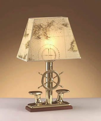 Edle Tischlampe NAUSICA Messing H:53cm Maritim Edle Tischlampe NAUSICA Messing H:53cm Maritim