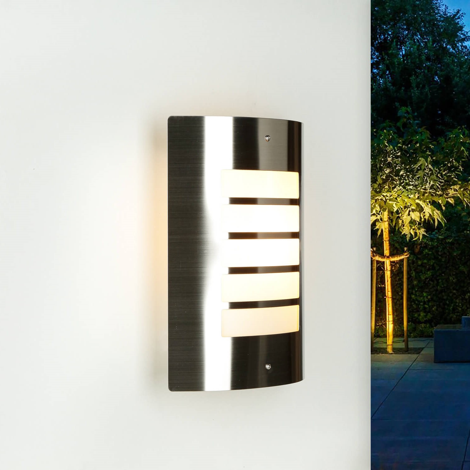 Außenwandlampe Edelstahl IP44 wetterfest Haus Modern Außenwandlampe Edelstahl IP44 wetterfest Haus Modern