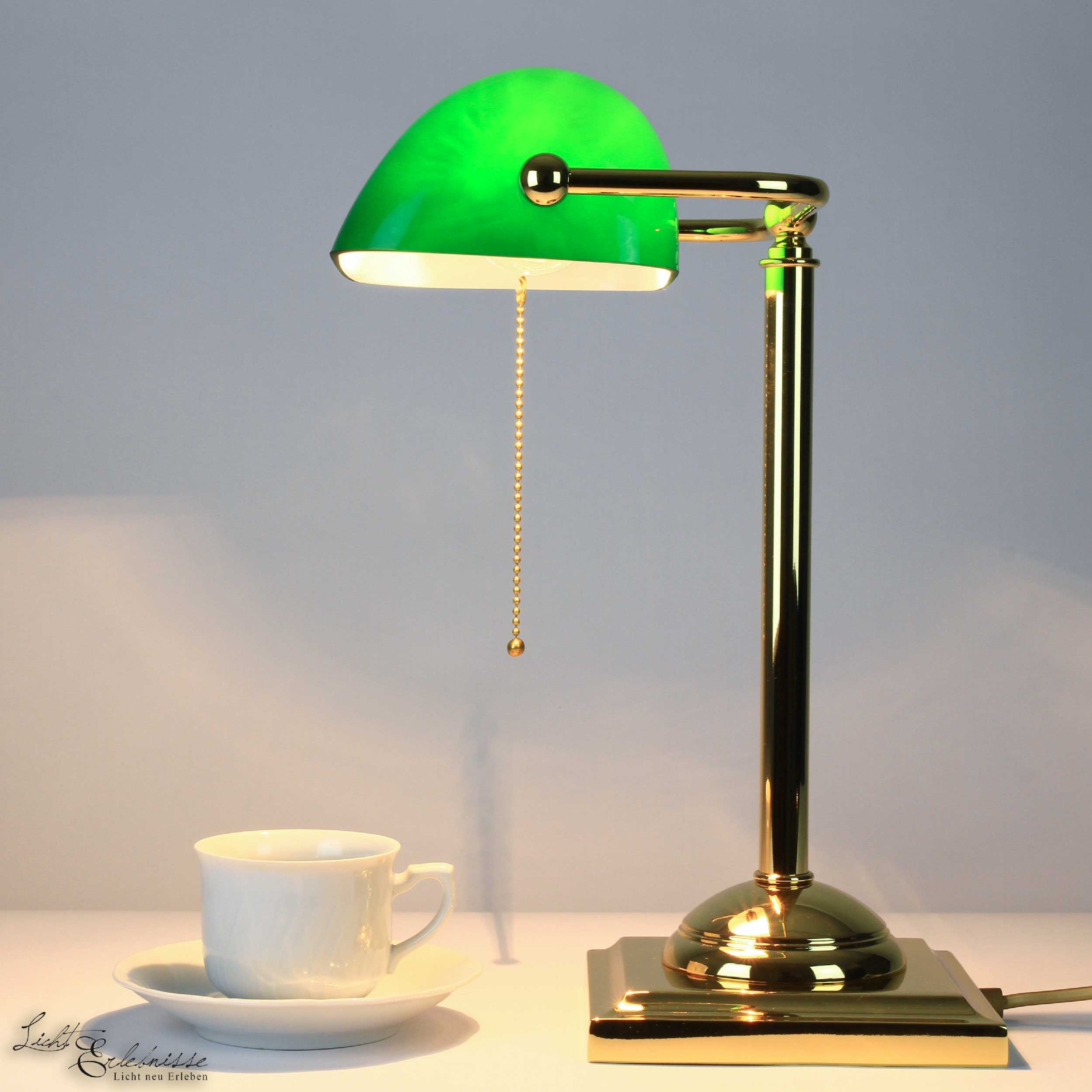 Designer Bankerleuchte mit 24K vergoldet Designer Bankerleuchte mit 24K vergoldet