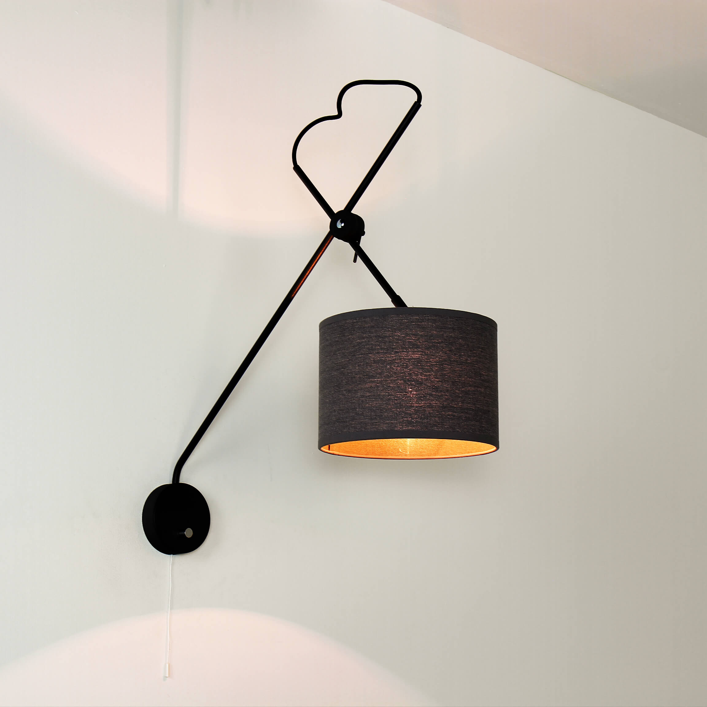 Loft Wandleuchte mit Schalter VIPER flexibel Grau Loft Wandleuchte mit Schalter VIPER flexibel Grau