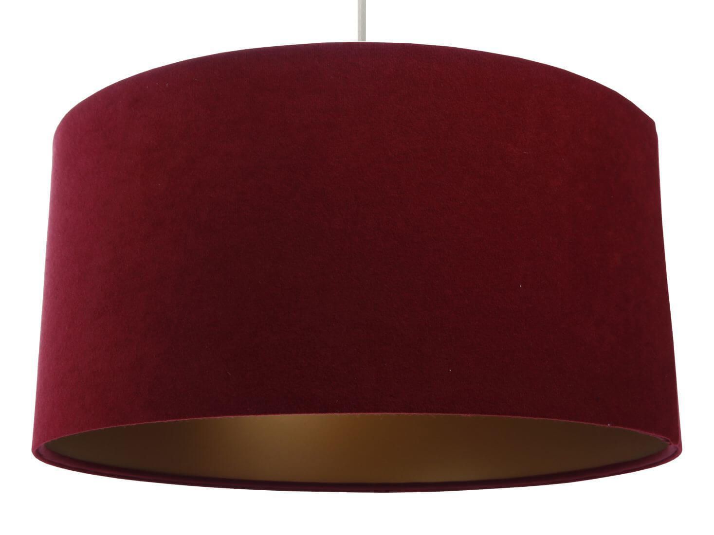 Hängeleuchte Stoff Ø40cm Rot Gold Retro Esstisch Hängeleuchte Stoff Ø40cm Rot Gold Retro Esstisch