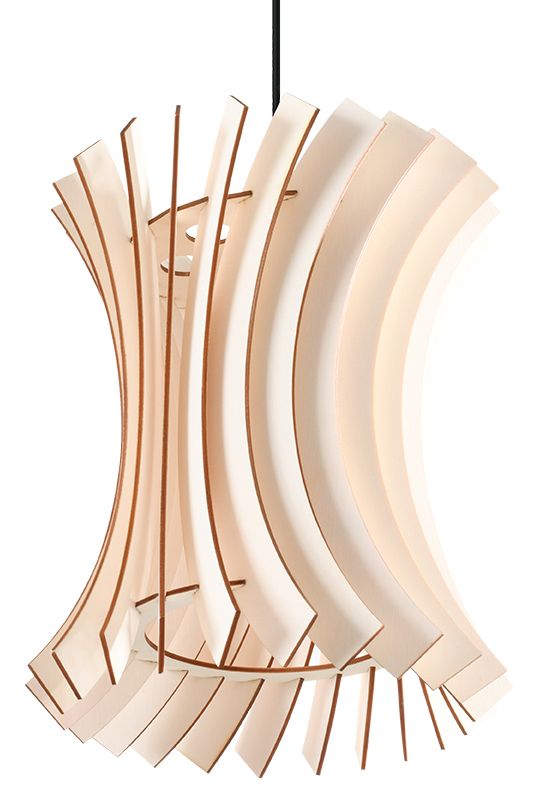 Wohnliche Pendelleuchte Holz Schirm Ø30cm PORSHA Wohnliche Pendelleuchte Holz Schirm Ø30cm PORSHA
