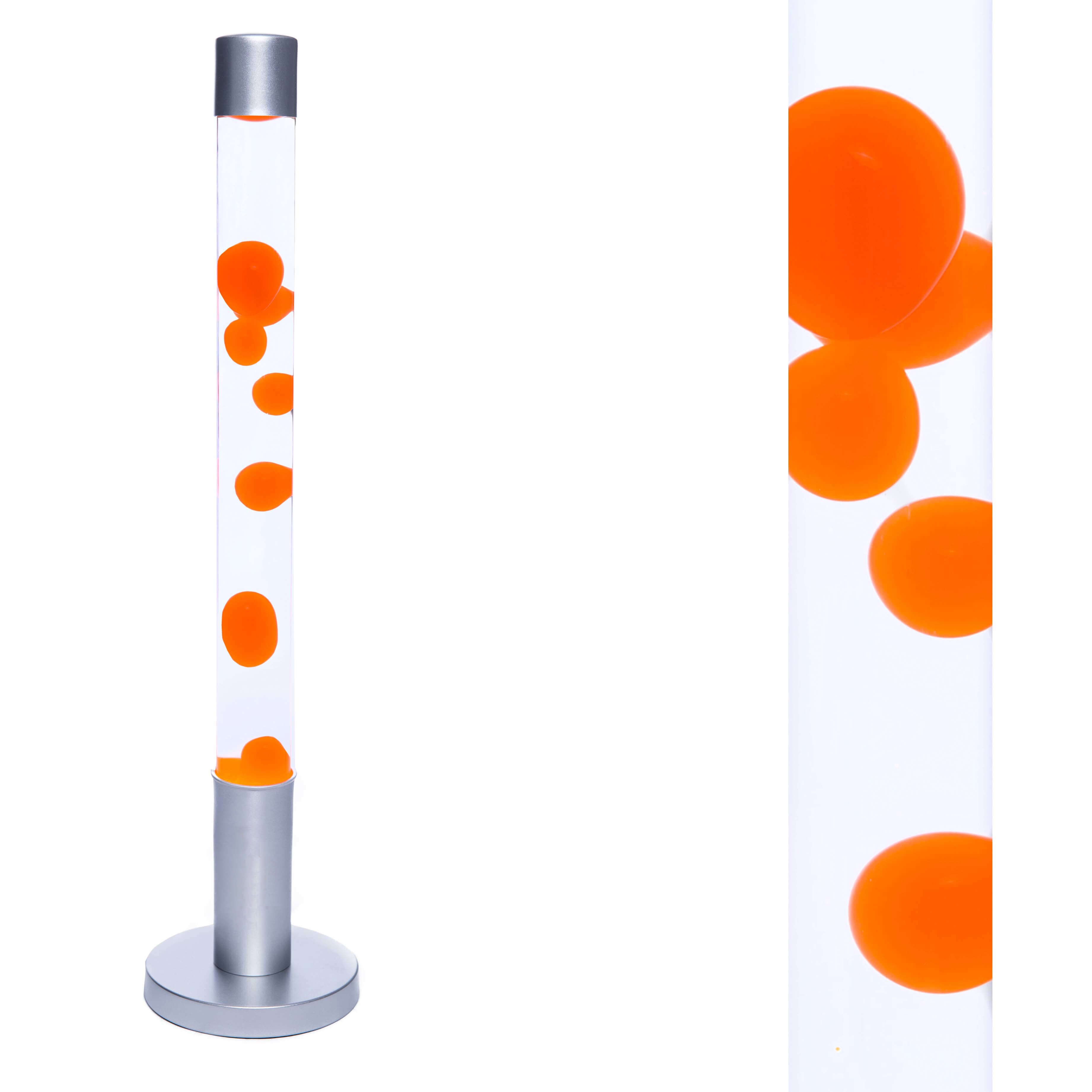 Stylische Lavalampe Orange Transparent rund ALAN Stylische Lavalampe Orange Transparent rund ALAN