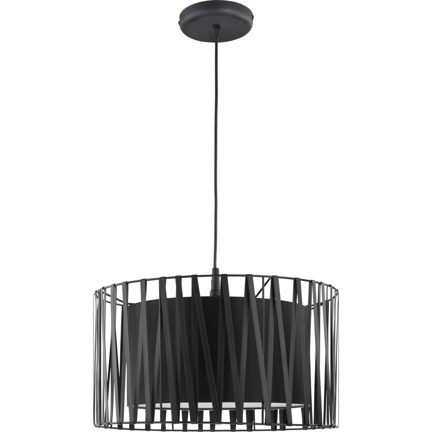 Hängelampe Wohnzimmer Modern Schwarz Metall ∅40cm Hängelampe Wohnzimmer Modern Schwarz Metall ∅40cm