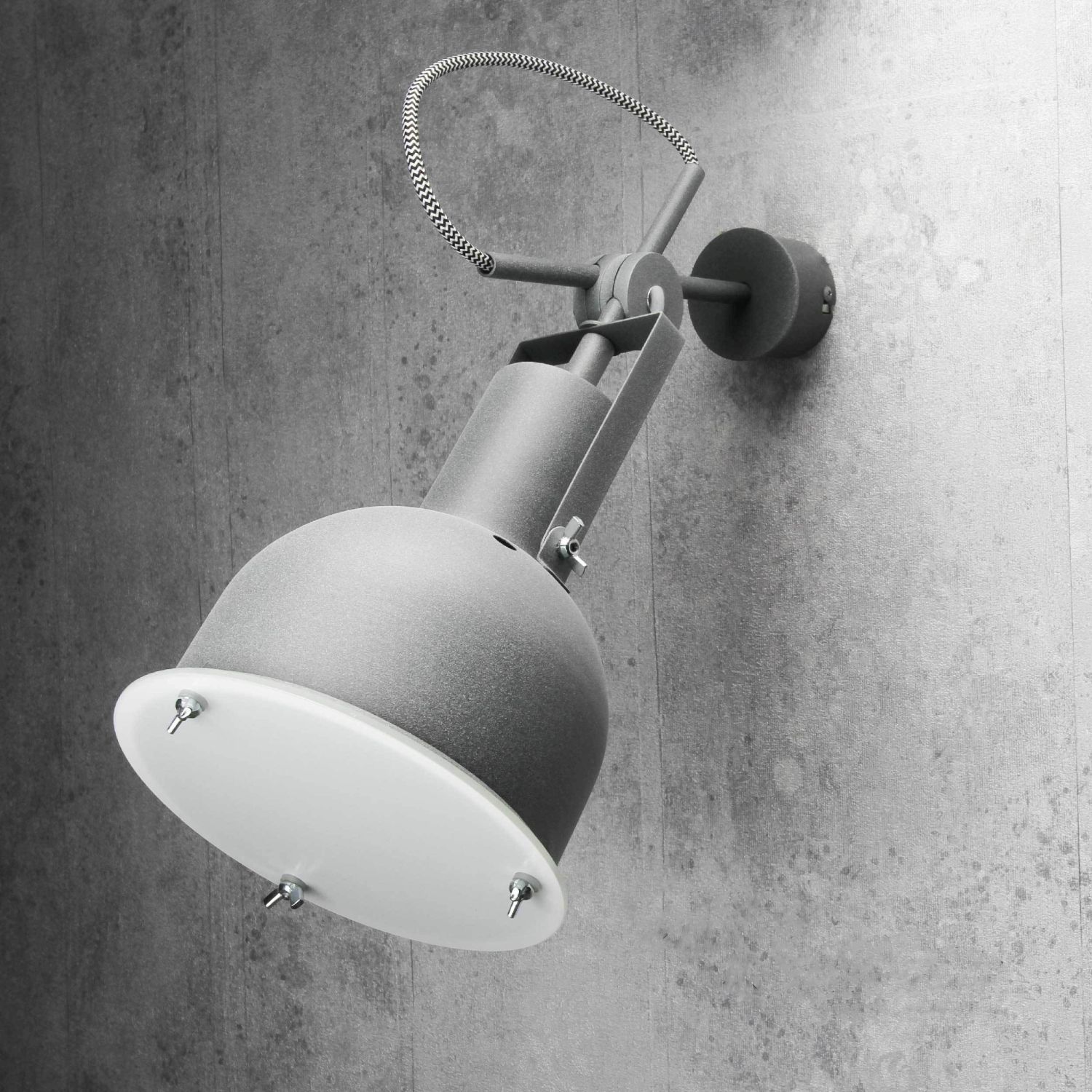 Loft Wandlampe in Zink E27 Metall Industrie Design Loft Wandlampe in Zink E27 Metall Industrie Design