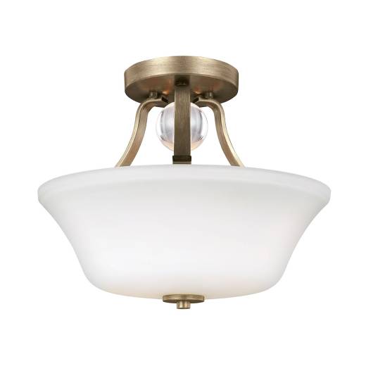 Deckenleuchte FLUIDA in Gold Weiß Ø35cm Flur Lampe