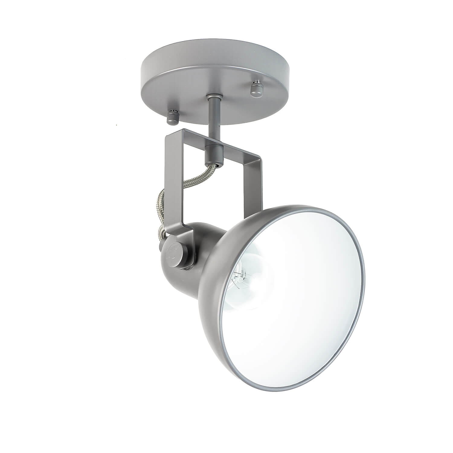 Spot Lampe Anthrazit Metall rund Retro praktisch Spot Lampe Anthrazit Metall rund Retro praktisch