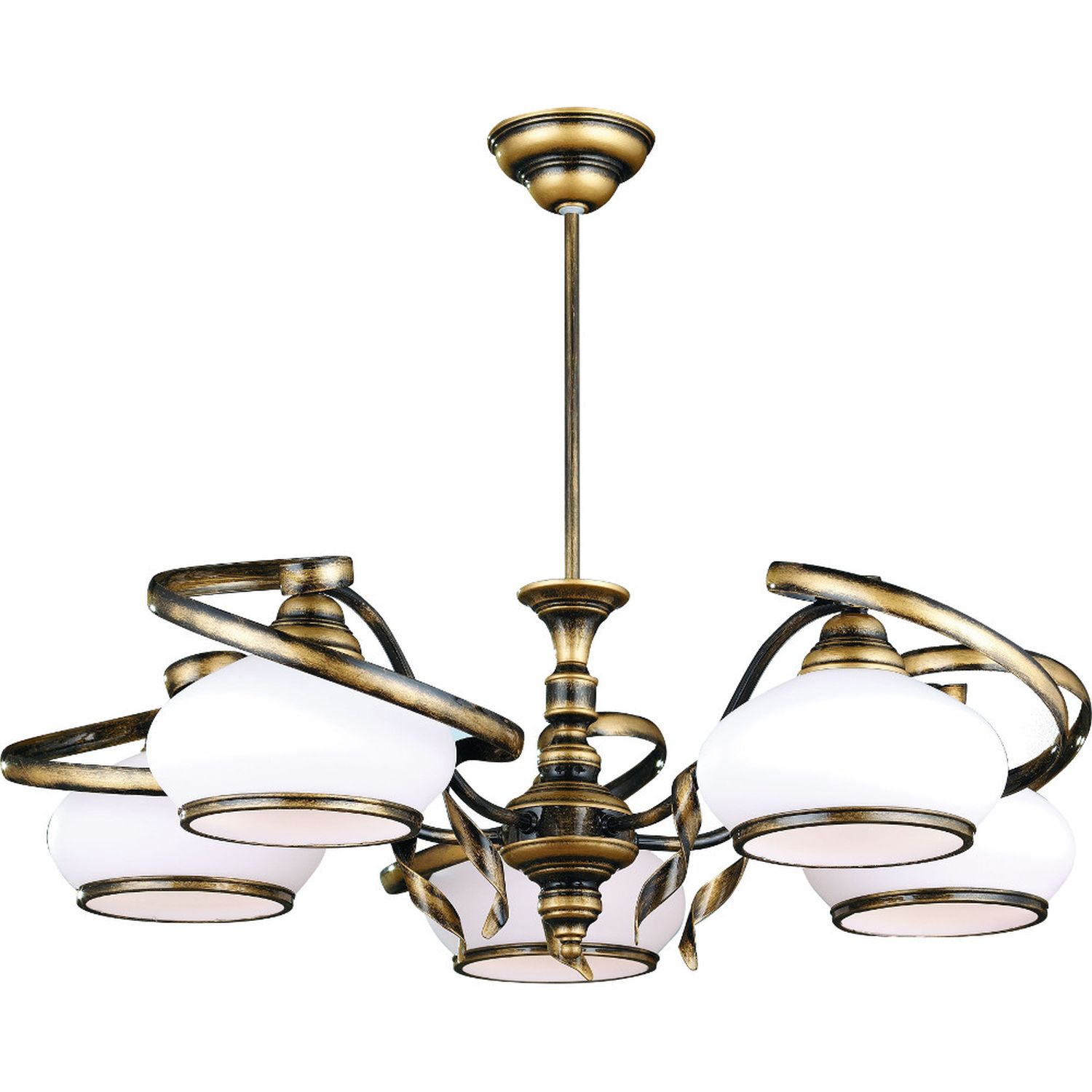 Edle Deckenlampe Antik Messing Weiß Jugendstil Edle Deckenlampe Antik Messing Weiß Jugendstil