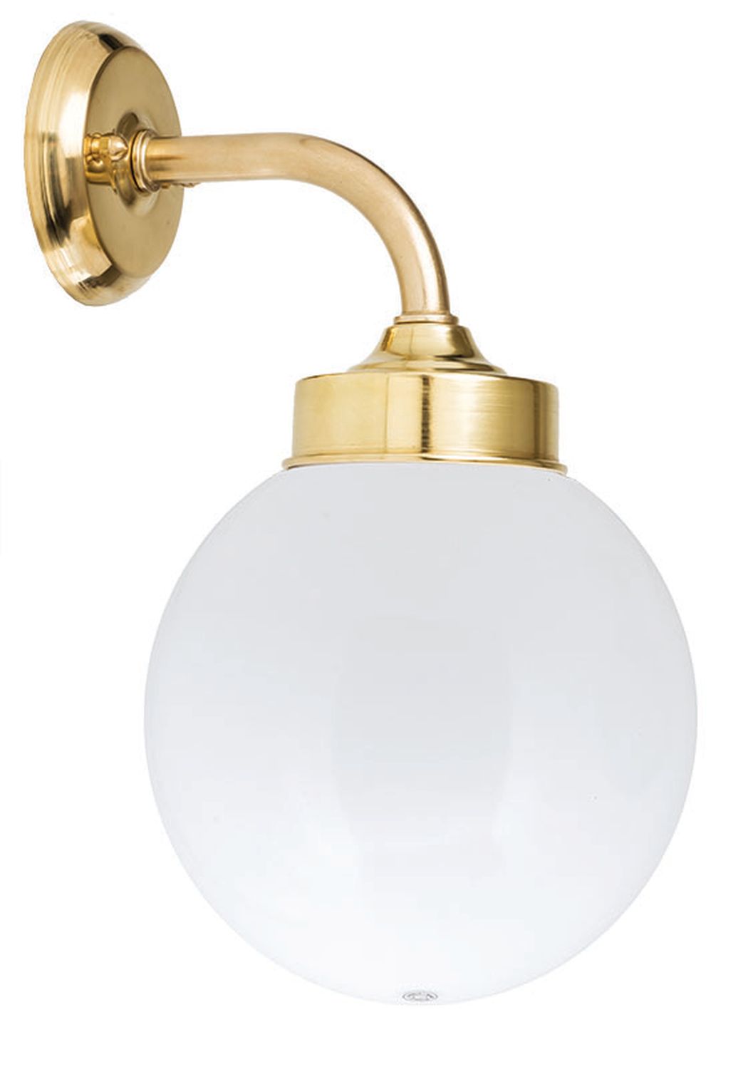 Wandlampe Außen Messing Kugel Schirm Ø20cm VERIA Wandlampe Außen Messing Kugel Schirm Ø20cm VERIA