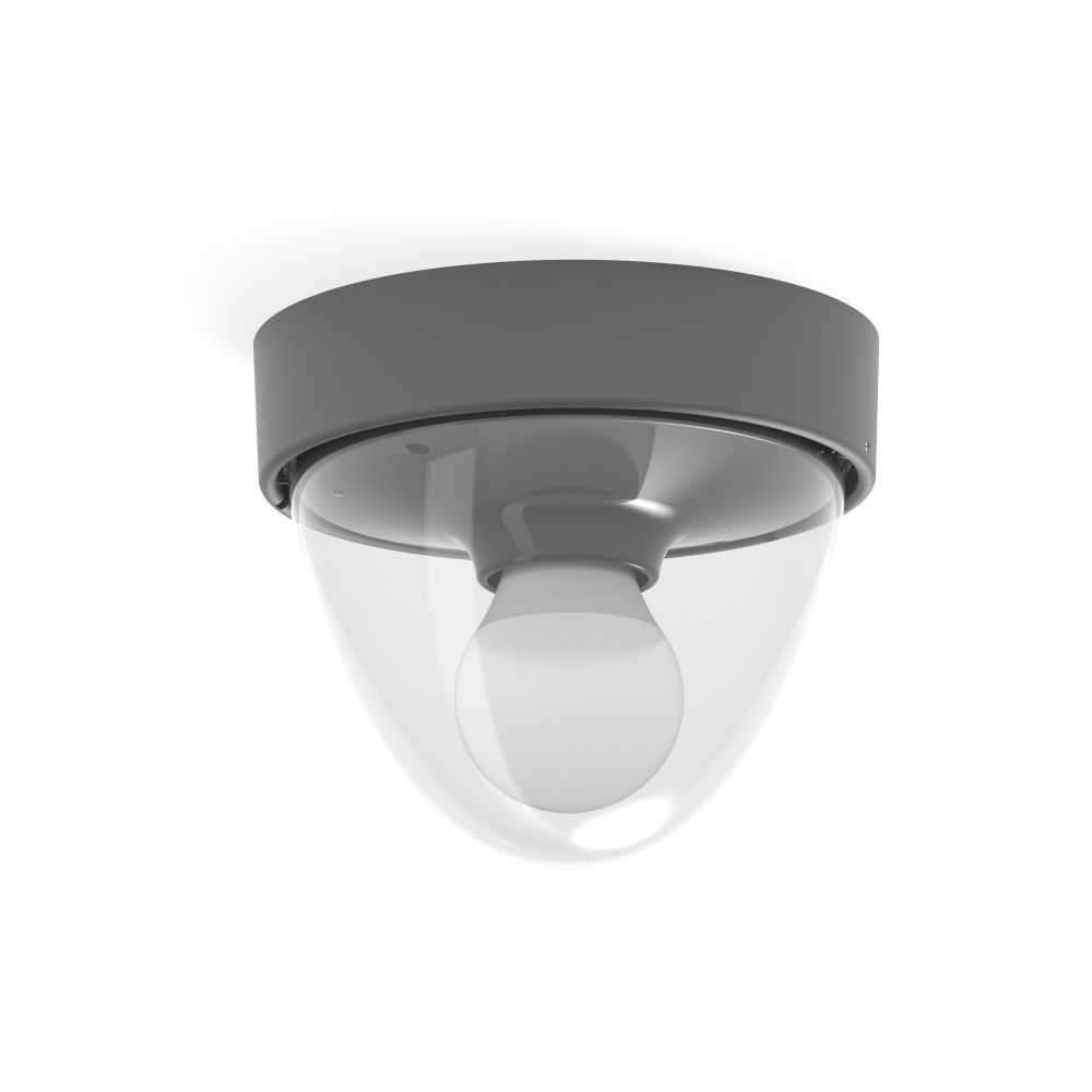 Kleine Deckenlampe Bad Ø18cm rund Grau IP44 E27 Kleine Deckenlampe Bad Ø18cm rund Grau IP44 E27