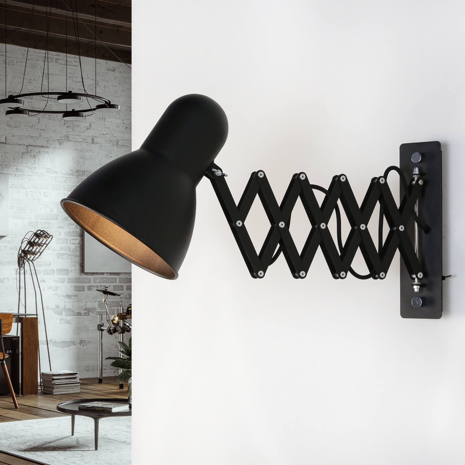 Retro Wandleuchte mit Schalter ausziehbar HARMONY Retro Wandleuchte mit Schalter ausziehbar HARMONY