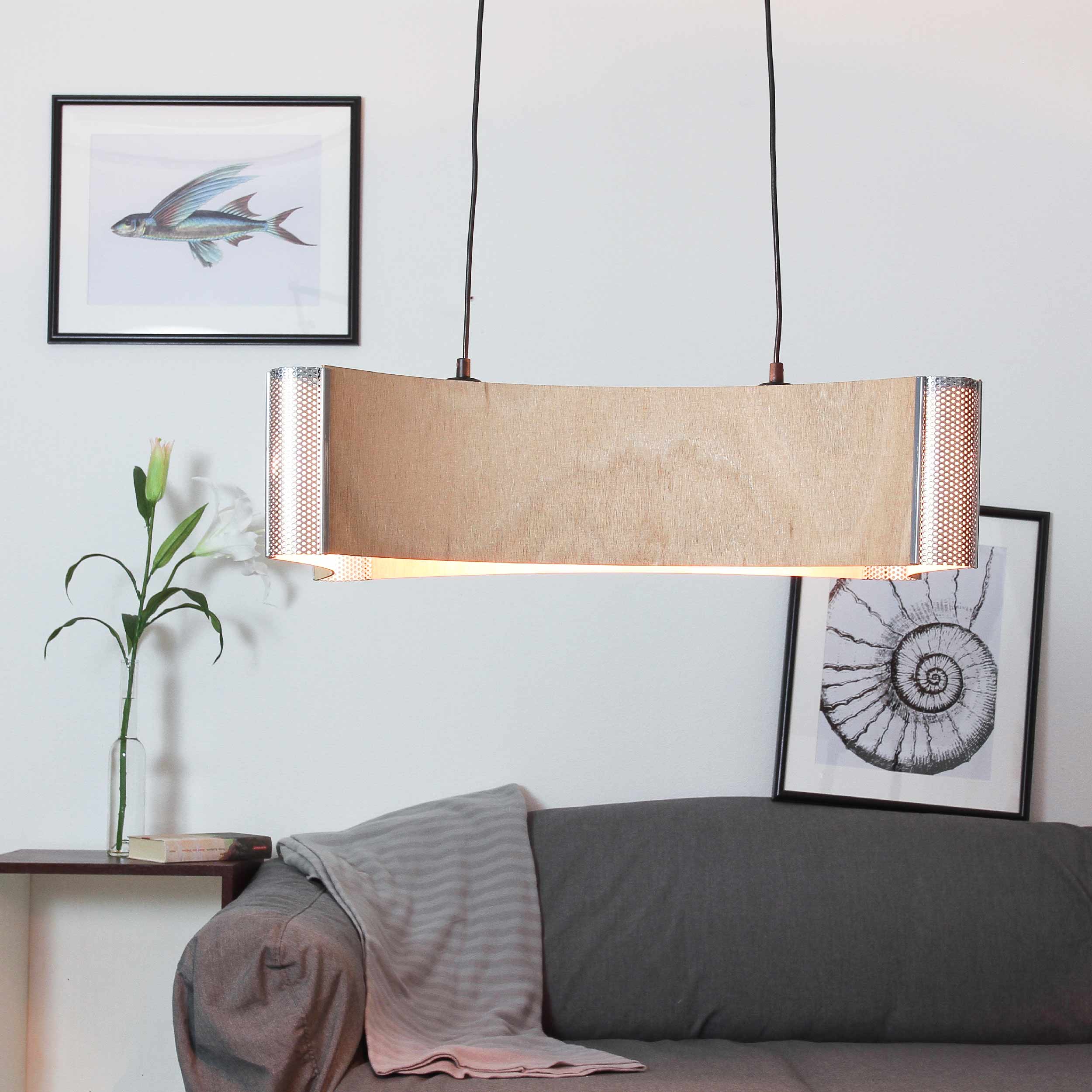Hängeleuchte Modern in Holz Optik für die Küche Hängeleuchte Modern in Holz Optik für die Küche