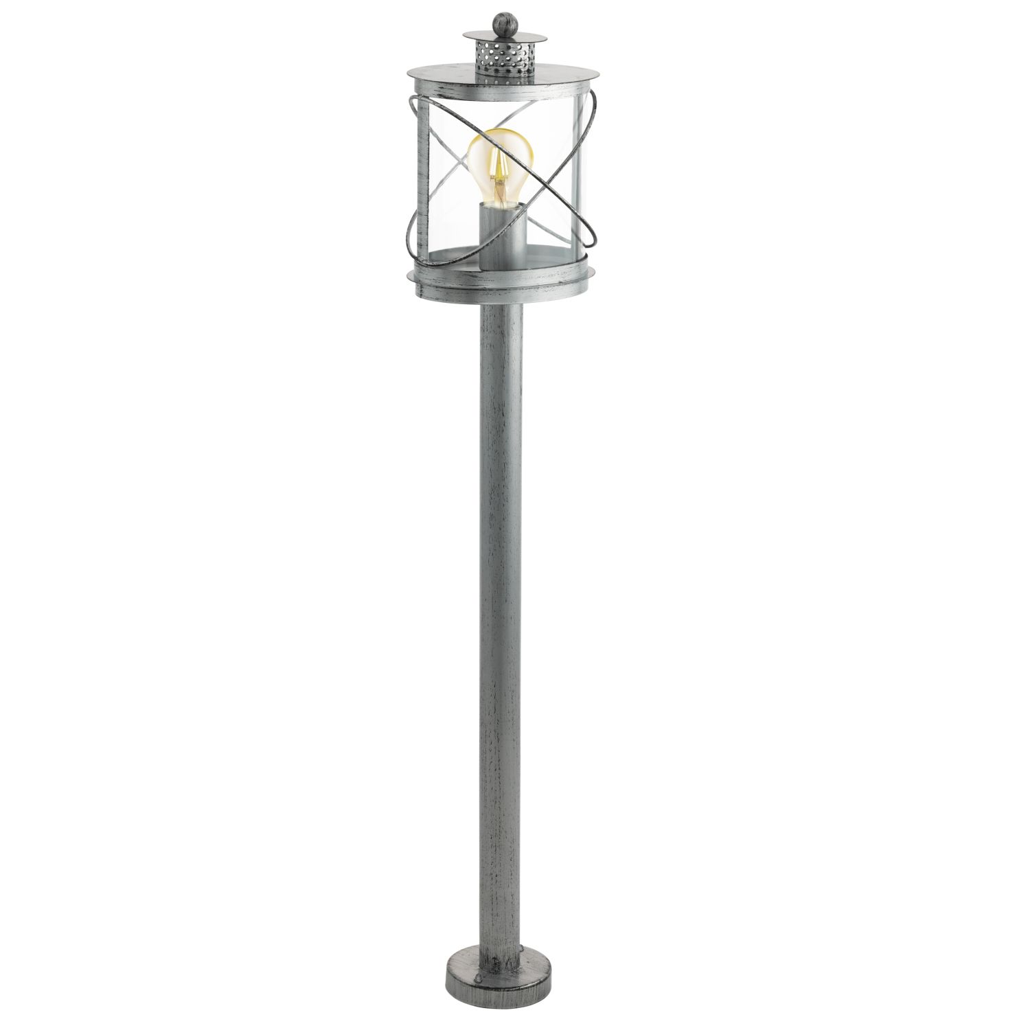 Standaußenleuchte Hilburn 1 Silber-Antik Standaußenleuchte Hilburn 1 Silber-Antik