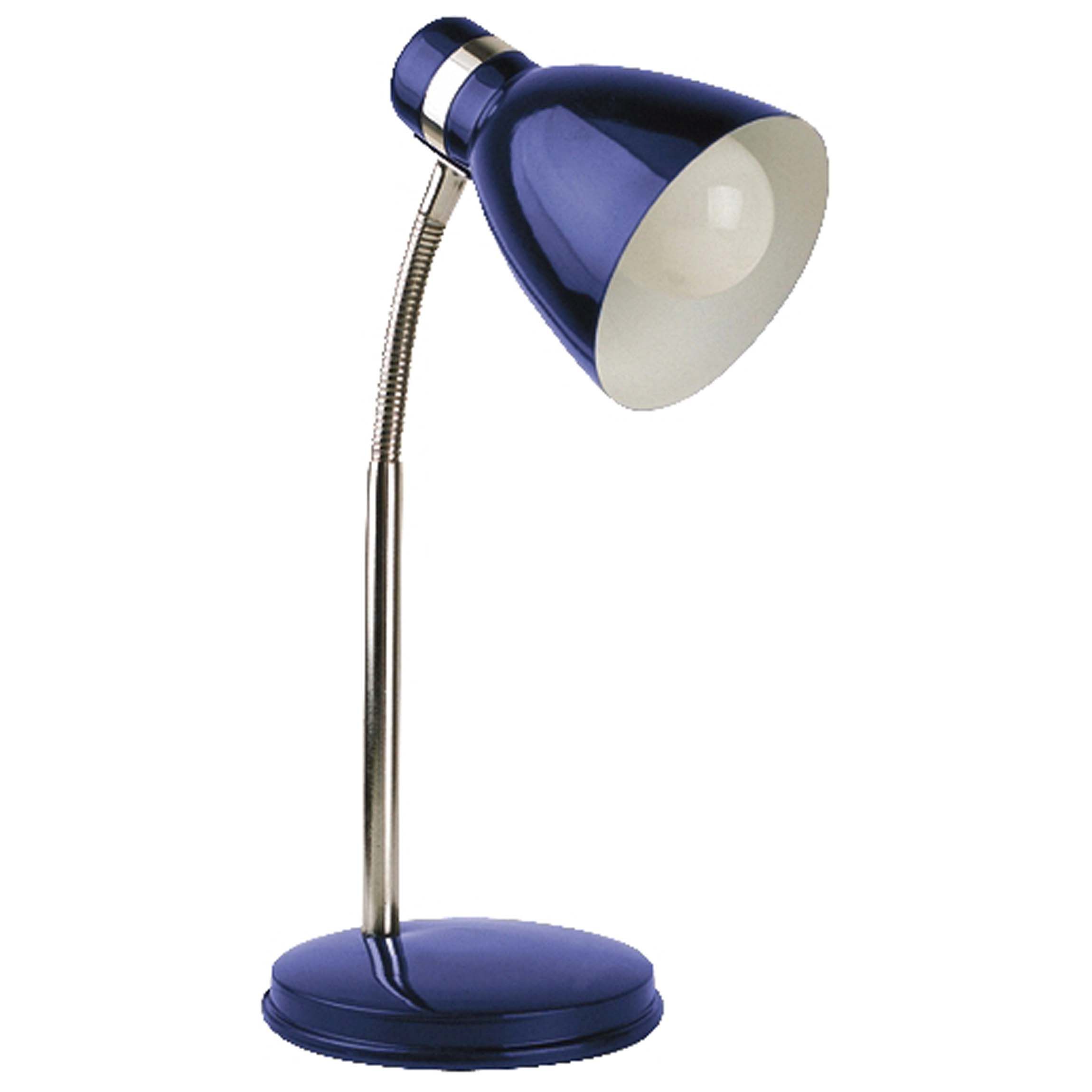Flexible Schreibtischlampe Blau E14 Metall PATRIC Flexible Schreibtischlampe Blau E14 Metall PATRIC
