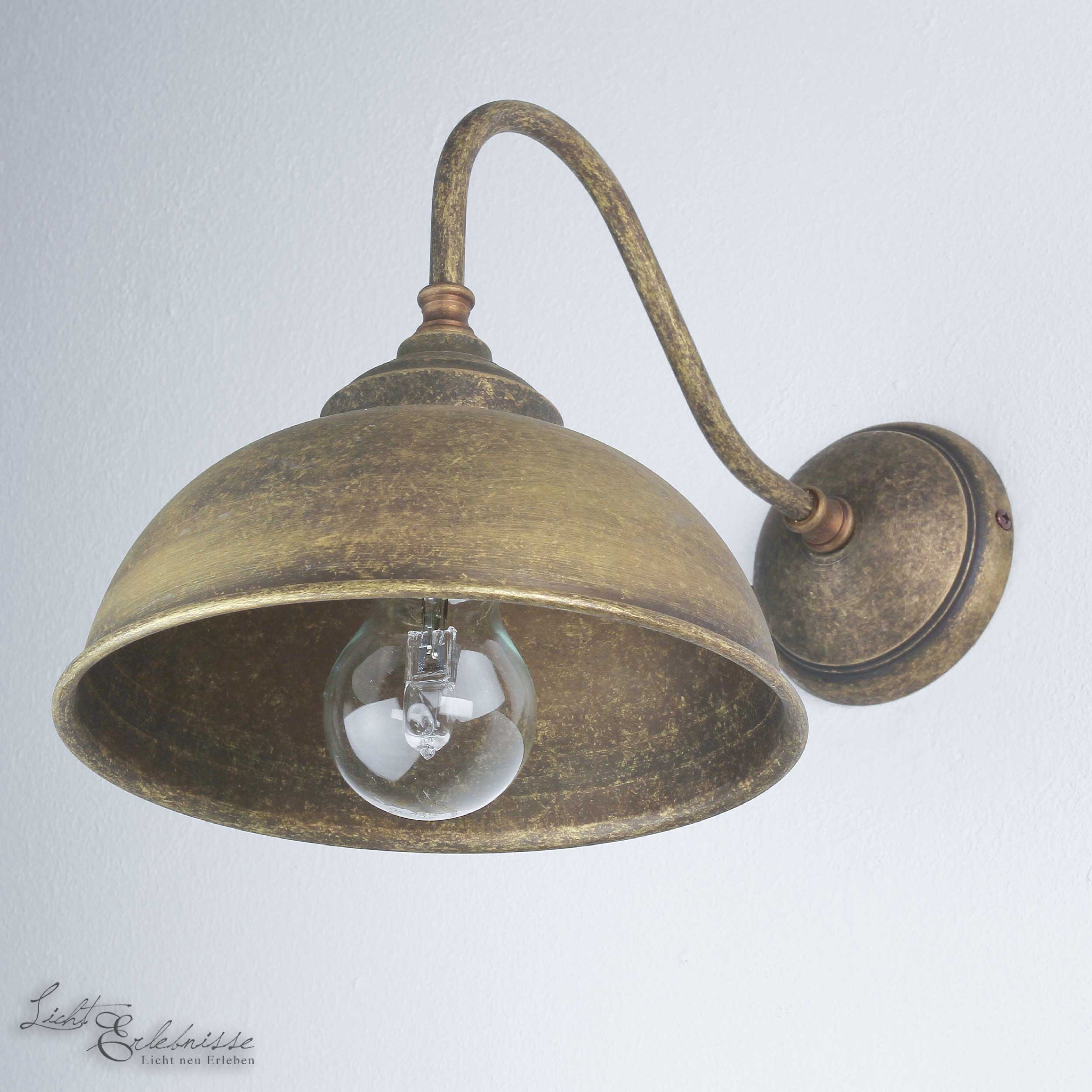 Wandlampe Bronze Antik Echt-Messing Oslo Wandlampe Bronze Antik Echt-Messing Oslo