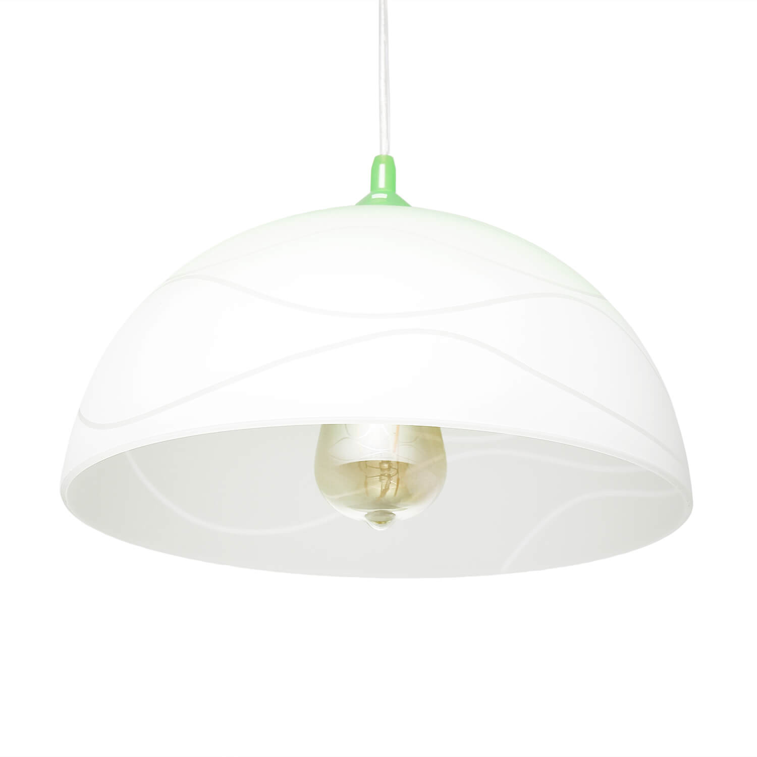 Hängeleuchte ADANIA Grün Retro rund Wohnzimmer Hängeleuchte ADANIA Grün Retro rund Wohnzimmer