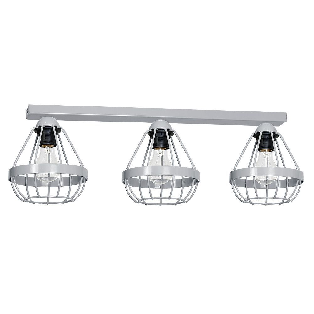 Anliegende Deckenleuchte RING in Grau 3-flmg Anliegende Deckenleuchte RING in Grau 3-flmg