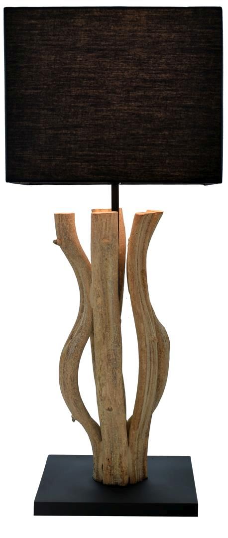Treibholz Tischlampe Stoff Schirm Handarbeit Wohnzimmer Treibholz Tischlampe Stoff Schirm Handarbeit Wohnzimmer