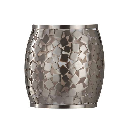 Wandleuchte TAKARA Silbergrau Metall Glas Lampe