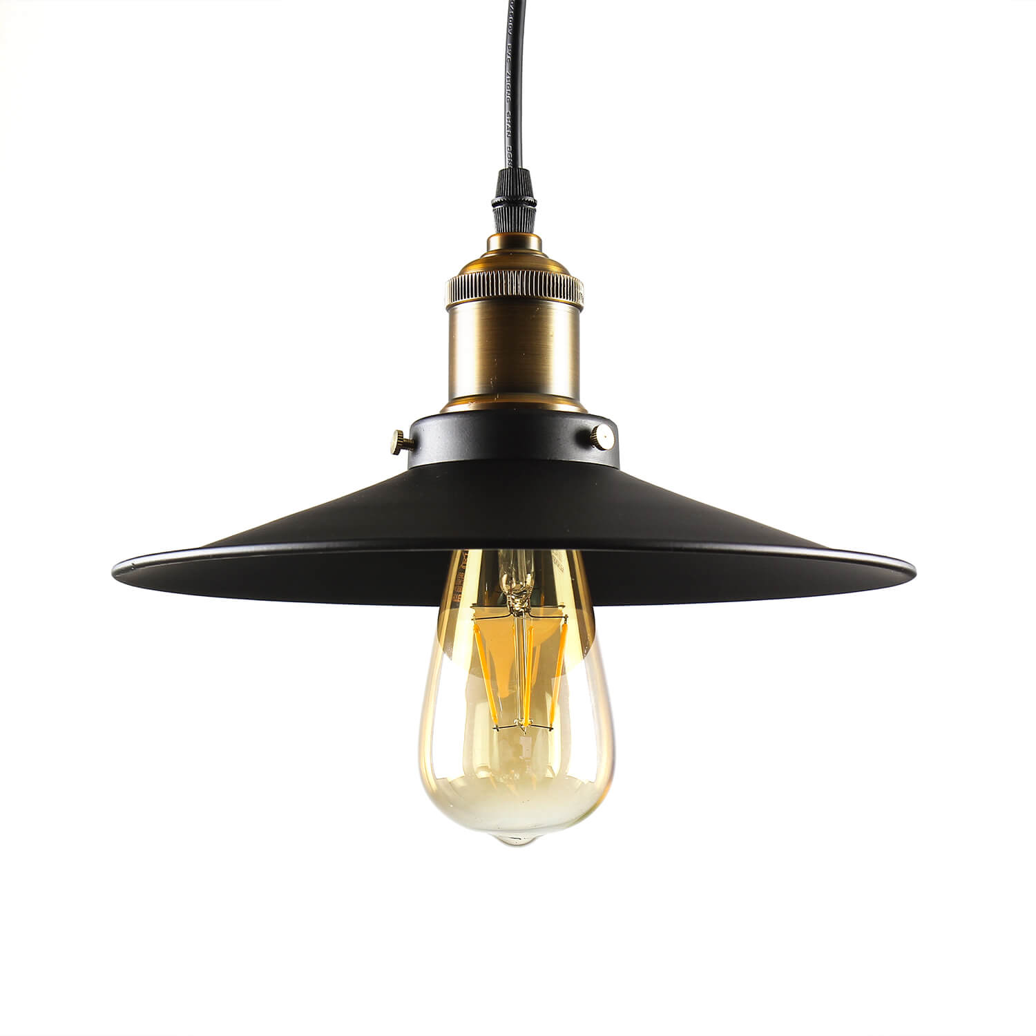 Hängelampe Industrial Design Schwarz E27 Metall Hängelampe Industrial Design Schwarz E27 Metall