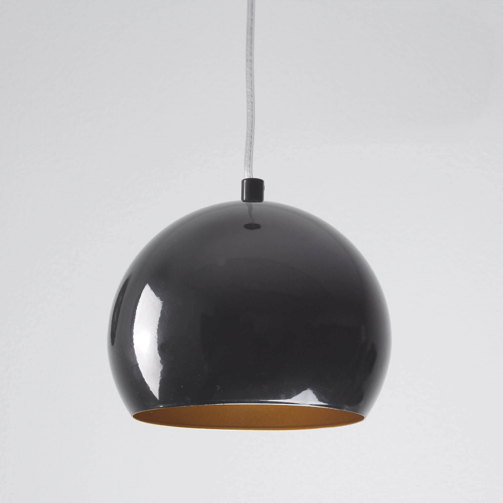 Retro Pendelleuchte schwarz-gold 1-flmg Retro Pendelleuchte schwarz-gold 1-flmg