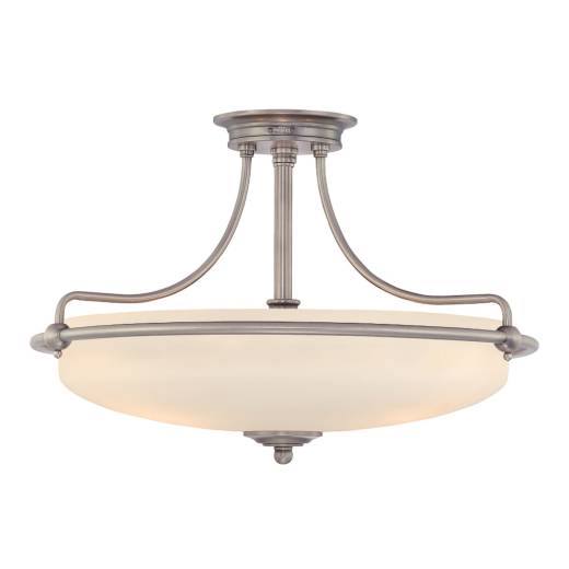 Deckenleuchte ASPERO Creme Nickel Jugendstil Lampe