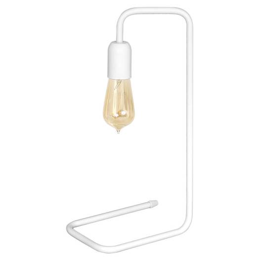 Metall Tischlampe Weiß 43cm HILDUR Lampe Retro