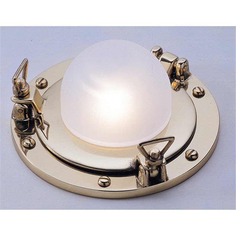 Einbau Deckenlampe rund Messing Glas 11,5cm Bad Flur Einbau Deckenlampe rund Messing Glas 11,5cm Bad Flur