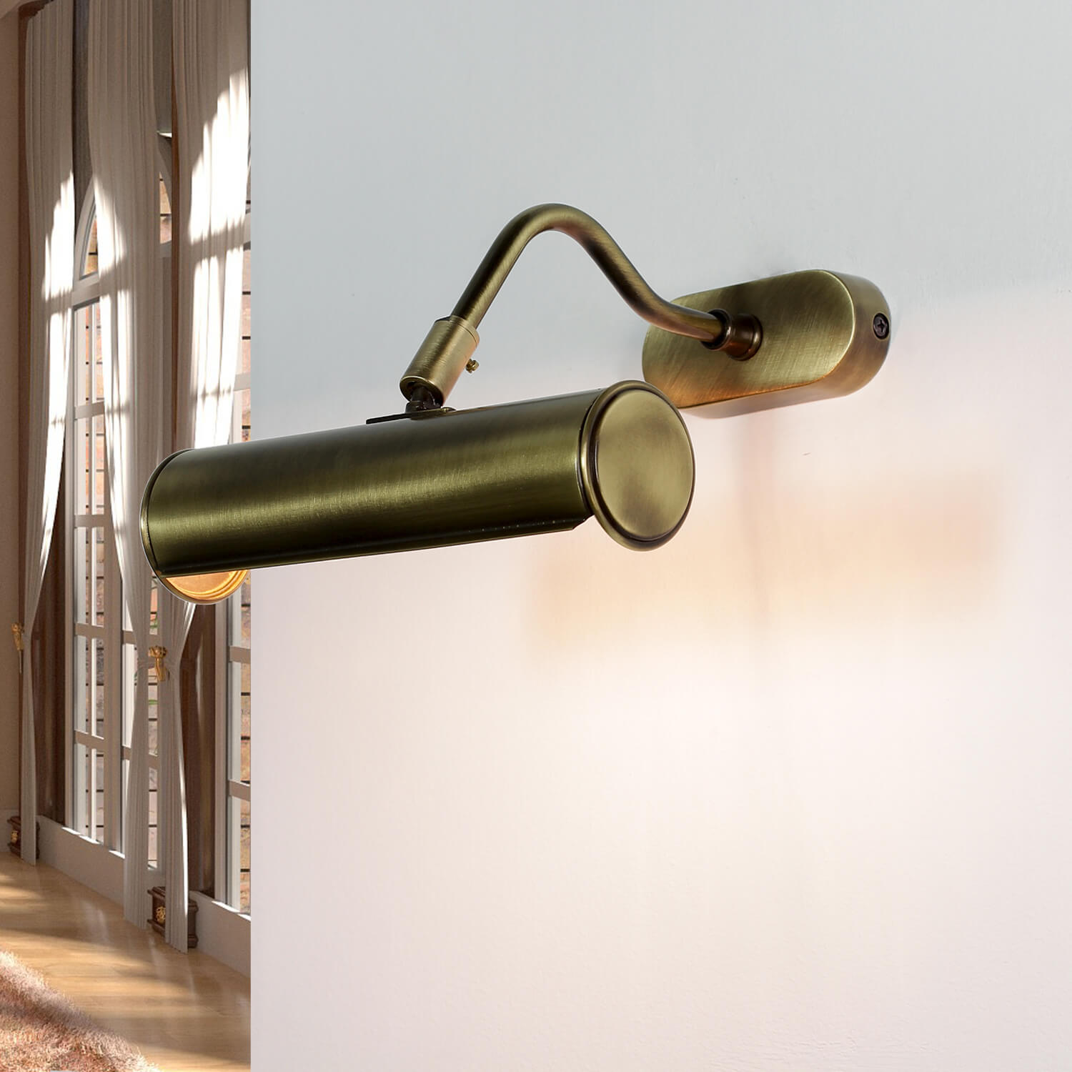 Bilderleuchte Messing Bronziert 20cm Verstellbar Bilderleuchte Messing Bronziert 20cm Verstellbar