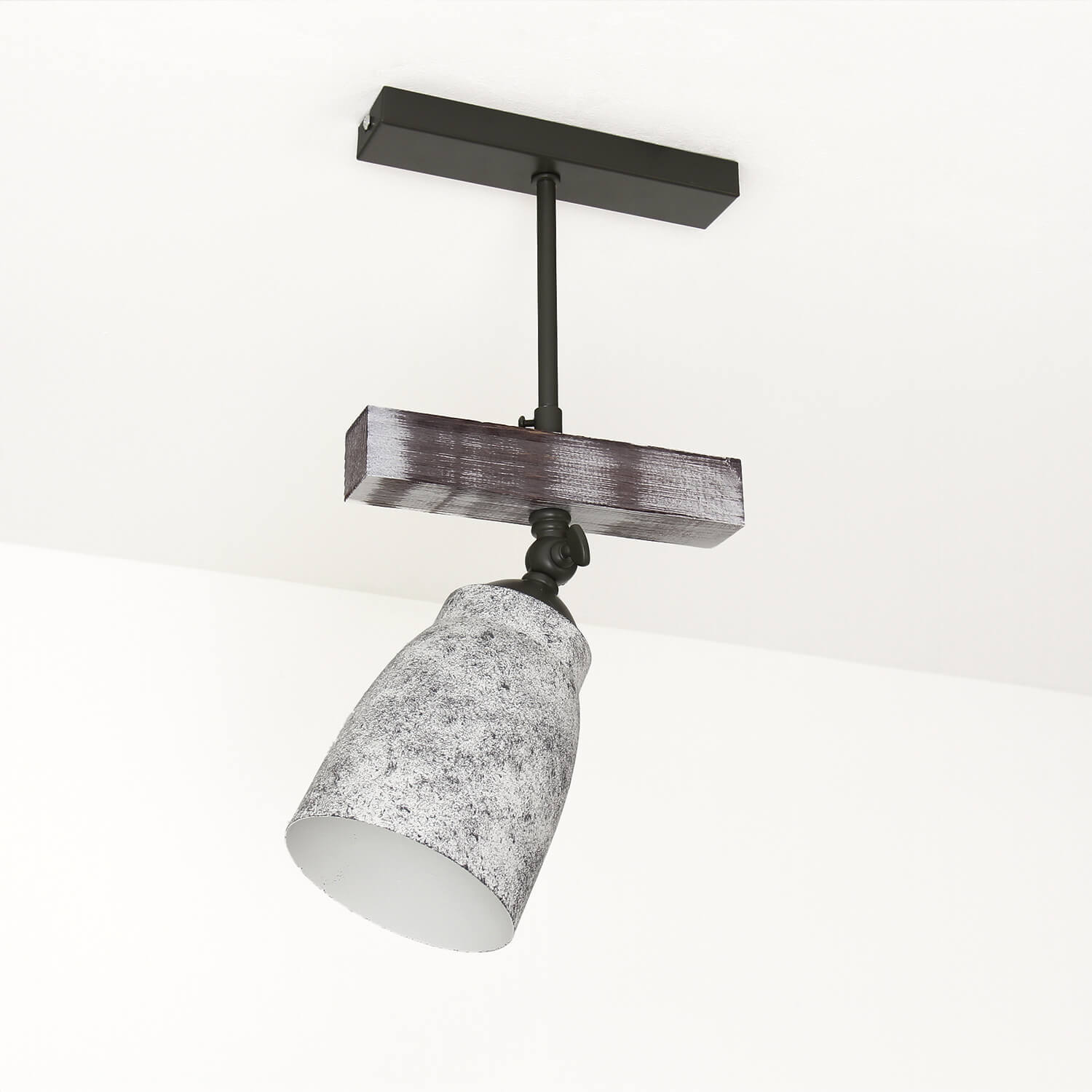 Shabby Chic Deckenlampe Weiß Grau schwenkbar AGAP Shabby Chic Deckenlampe Weiß Grau schwenkbar AGAP