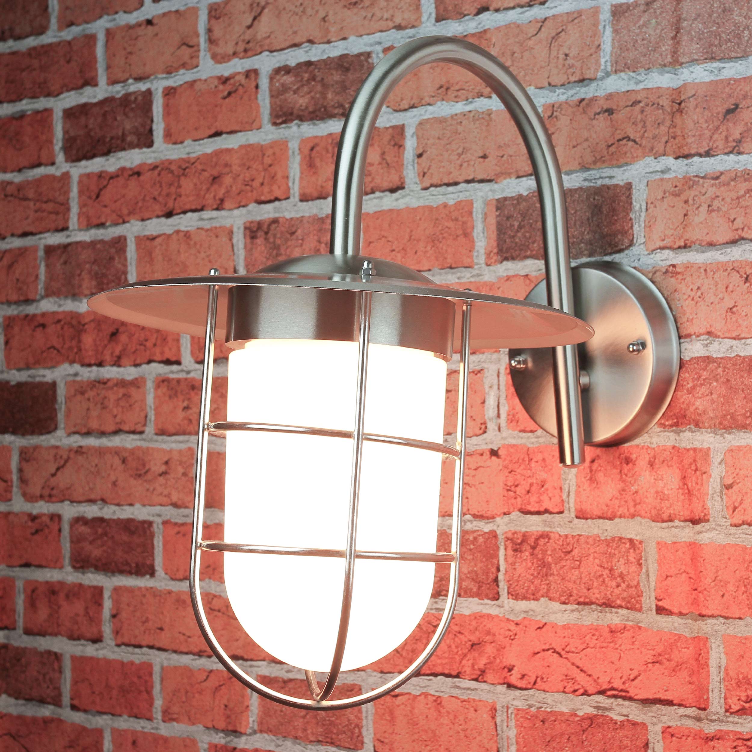 Moderne Wandlaterne außen IP44 Edelstahl Moderne Wandlaterne außen IP44 Edelstahl