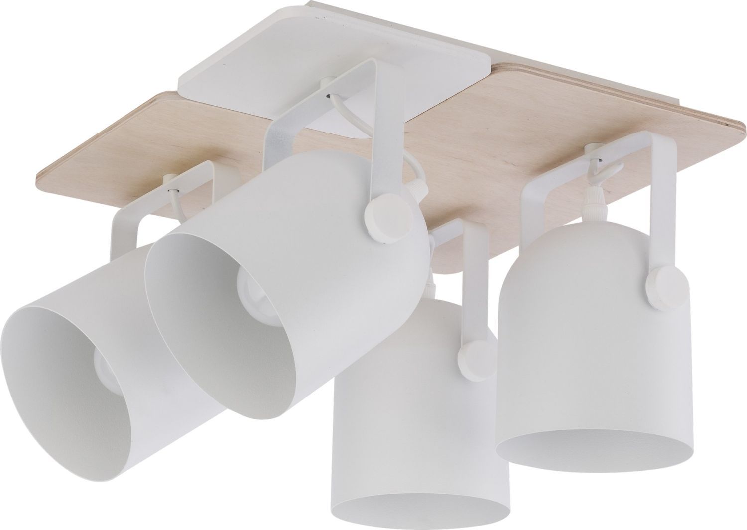 Deckenstrahler Weiß Holz Modern 4-flmg verstellbar Deckenstrahler Weiß Holz Modern 4-flmg verstellbar