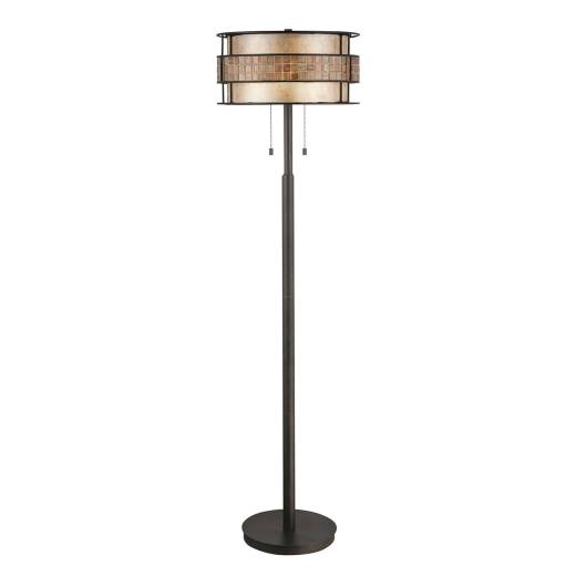 Stehlampe LARA Mica Glas Metall 1,52m Ø40cm Leuchte