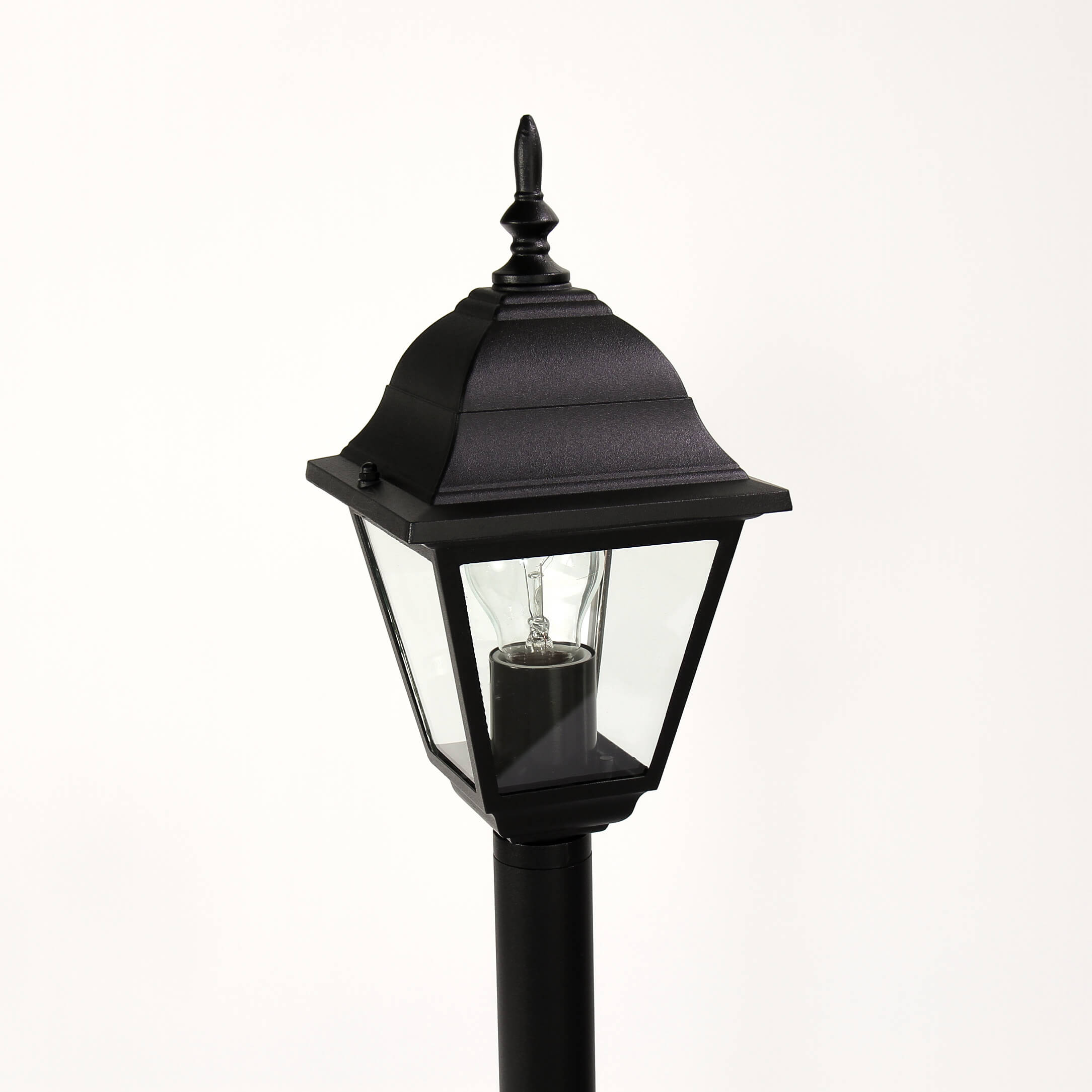 Vorschau: Schwarze Stehleuchte Außen ROM H:105cm E27 Laterne