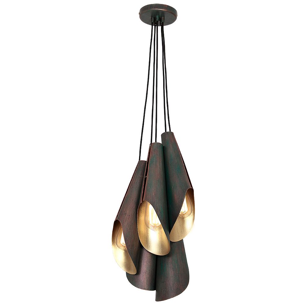 Hängeleuchte CALYX PATIN Ø65cm 5-flmg Hängeleuchte CALYX PATIN Ø65cm 5-flmg