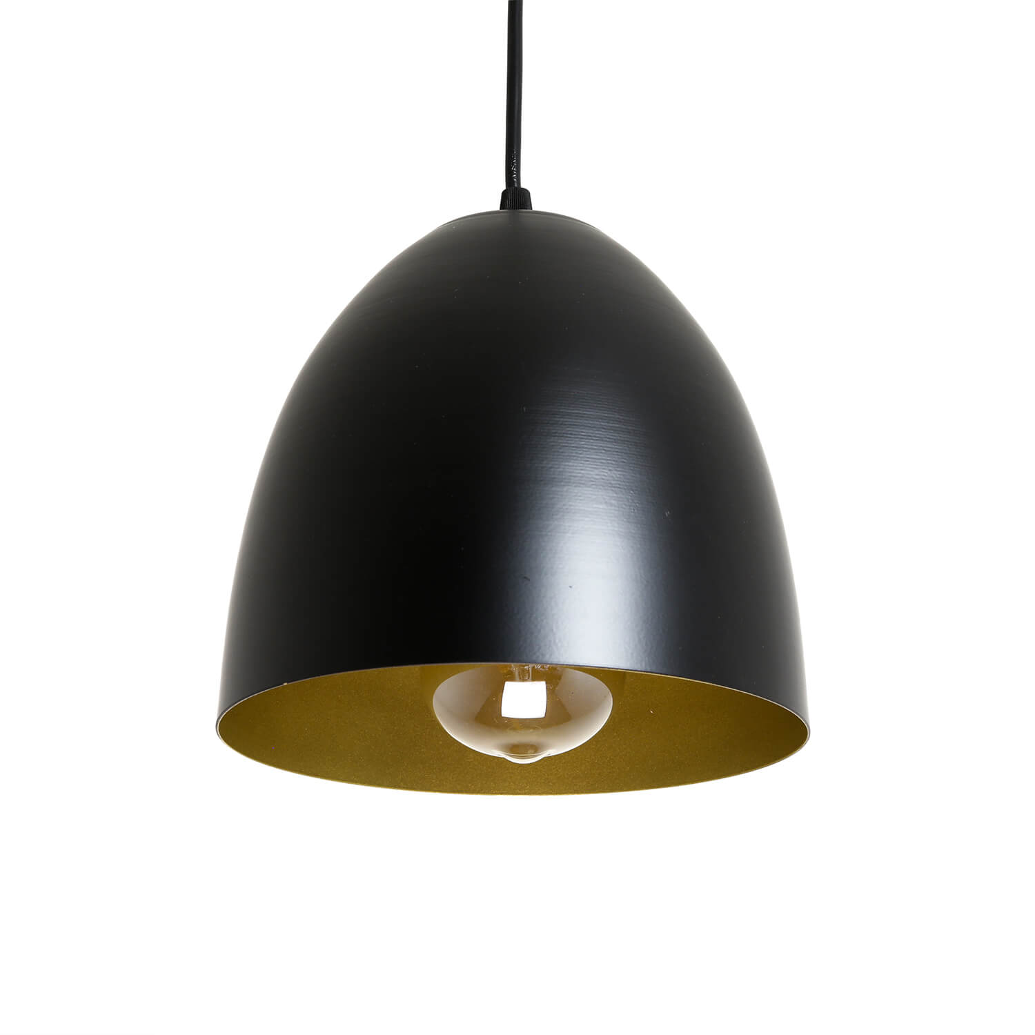 Hängelampe Schwarz innen Gold Ø20cm Esstisch ANNIE Hängelampe Schwarz innen Gold Ø20cm Esstisch ANNIE