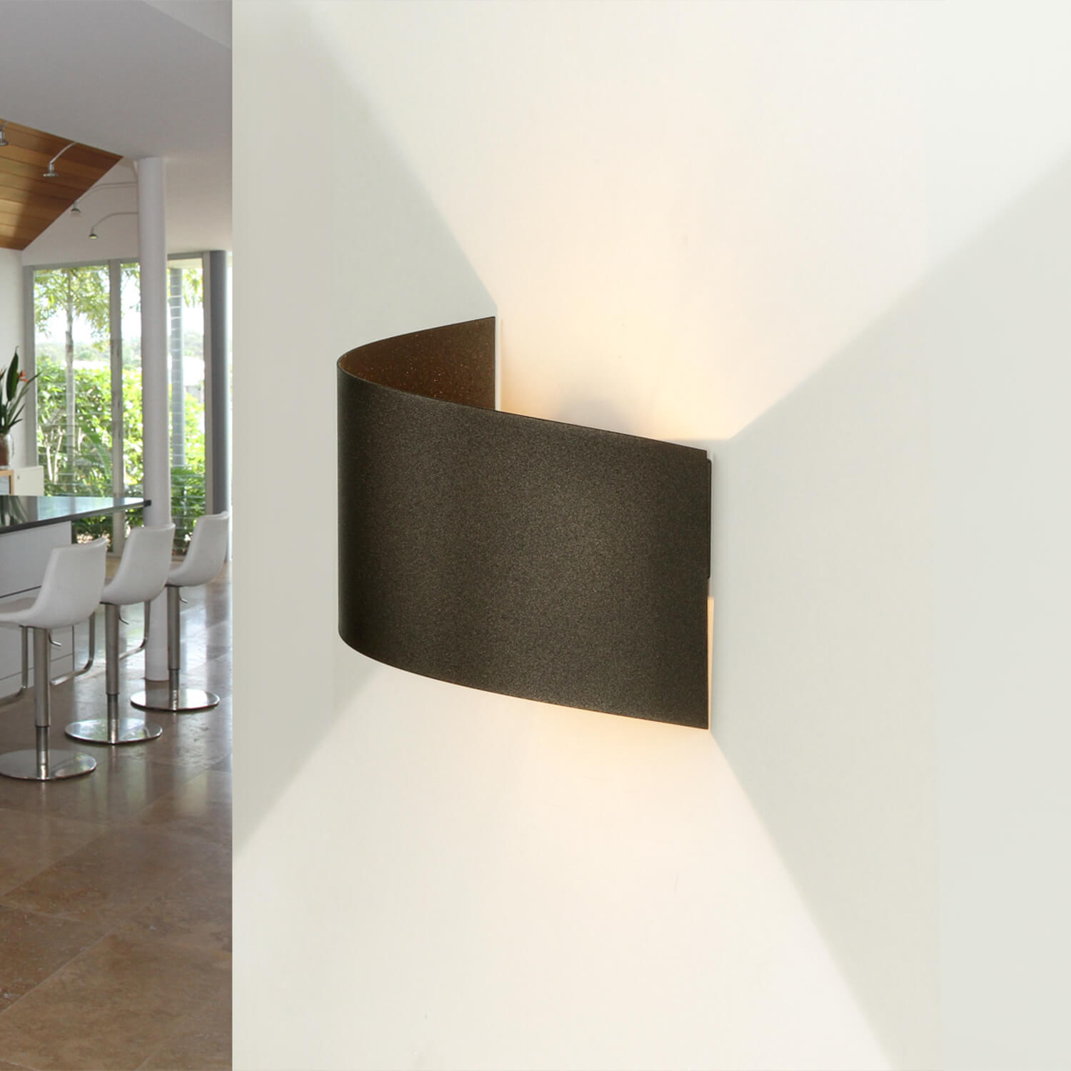 Wandleuchte Anthrazit Up Down Metall Design schräg G9 Wandleuchte Anthrazit Up Down Metall Design schräg G9