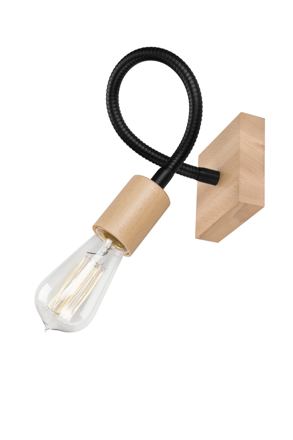 Wandleuchte Modern Holz Schwarz flexibel Lampe Wandleuchte Modern Holz Schwarz flexibel Lampe